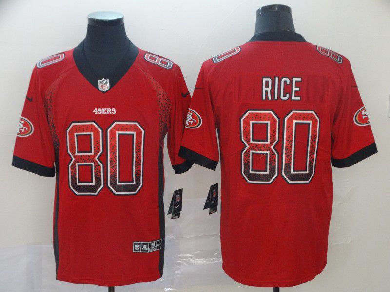 Men San Francisco 49ers #80 Rice Red Nike Drift Fashion Limited NFL Jersey